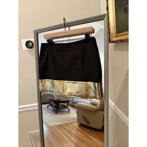 Express Womens Mini Skirt 6 Tan Gold Sequin Knit Minimal Glam Party Quiet Luxury